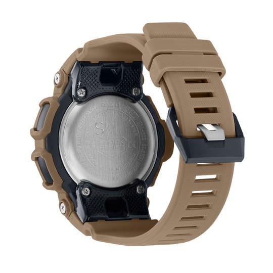 Reloj G-Shock GBA-900UU-1AER negro, vista frontal del reloj deportivo con caja y correa de resina