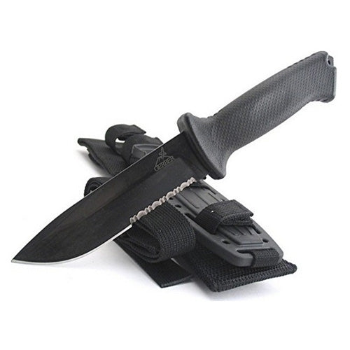Cuchillo Gerber Prodigy negro con hoja fija y empuñadura TacHide