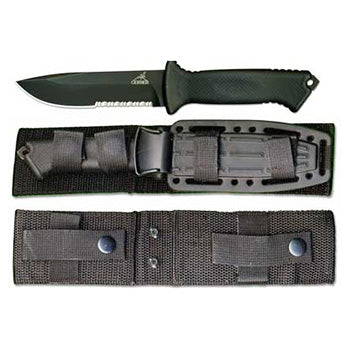 Cuchillo Gerber Prodigy negro con hoja fija y empuñadura TacHide