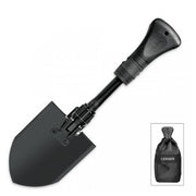 Pala plegable Gerber Gorge Mini con mecanismo rápido y botón de seguridad, sirve como martillo para piquetas