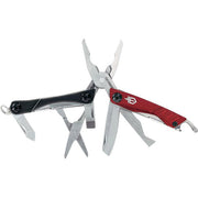 Multitool DIME RED, alicates multifunción de acero inoxidable con hoja, tijeras y destornillador plano
