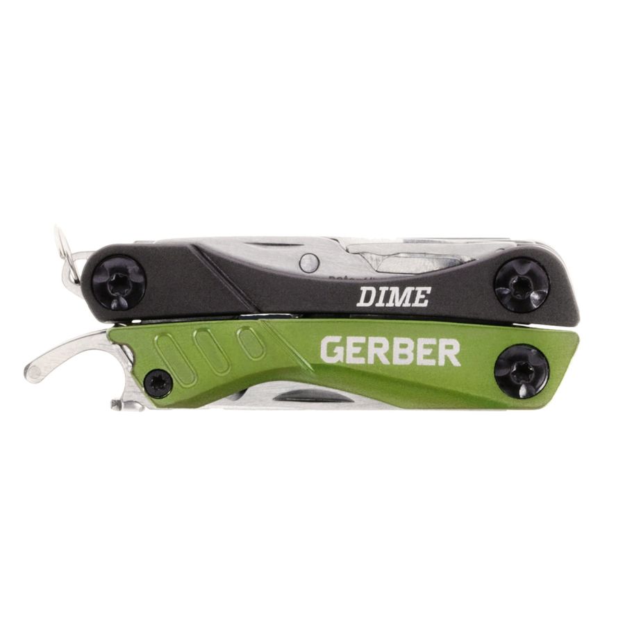 Alicates multifunción Gerber DIME GREEN, compacto y ligero, 10 herramientas