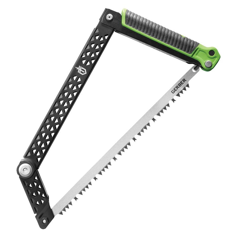 Sierra plegable FREESCAPE negra y verde con marco de acero 2Cr13 y hoja de acero inoxidable