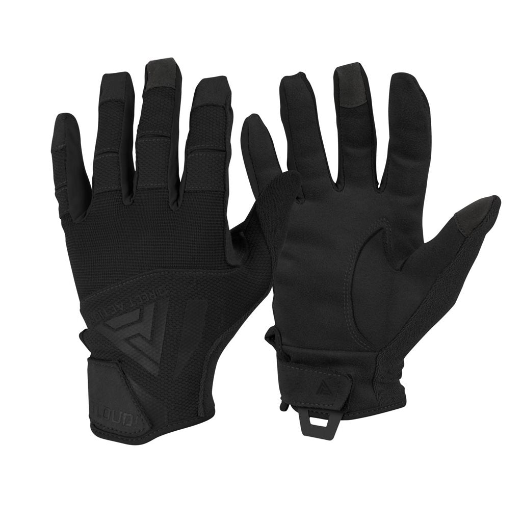 Guantes HARD GLOVES de cuero negros, ligeros y resistentes, compatibles con pantallas táctiles