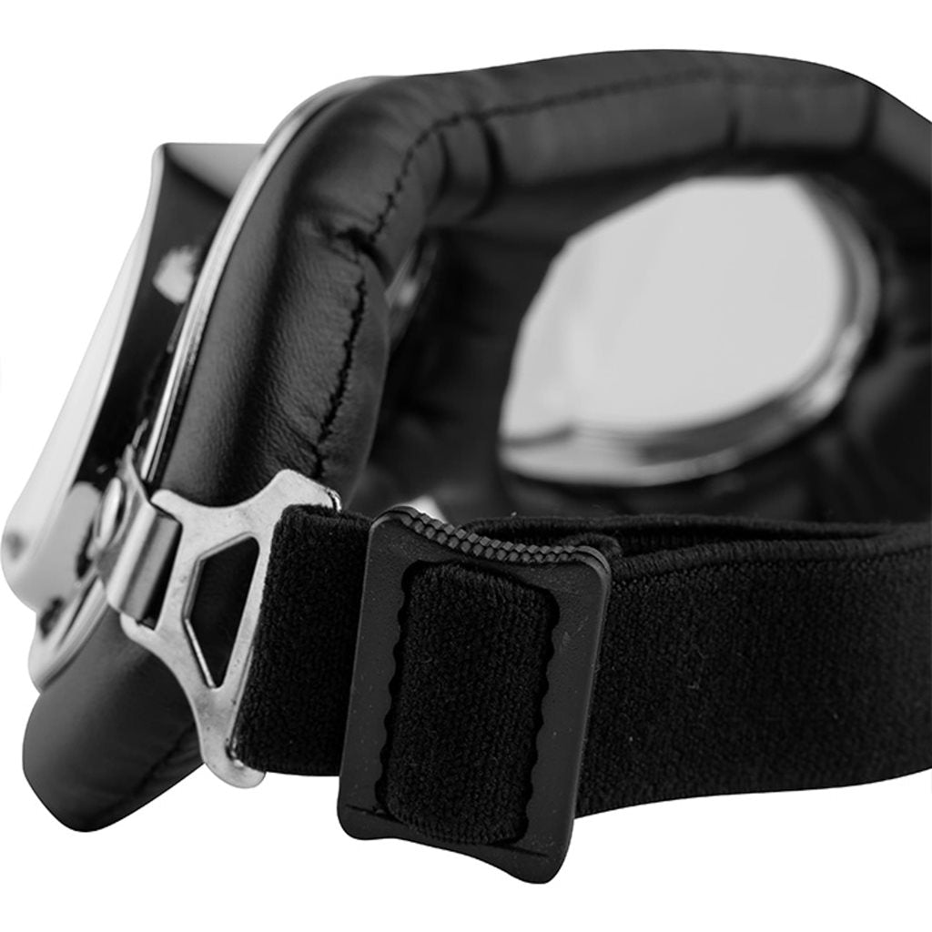 Gafas de aviador mil-com cromadas estilo retro