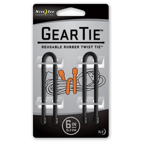 Flexidrat GEAR TIE 15 cm negro, pack de 2 - imagen del producto