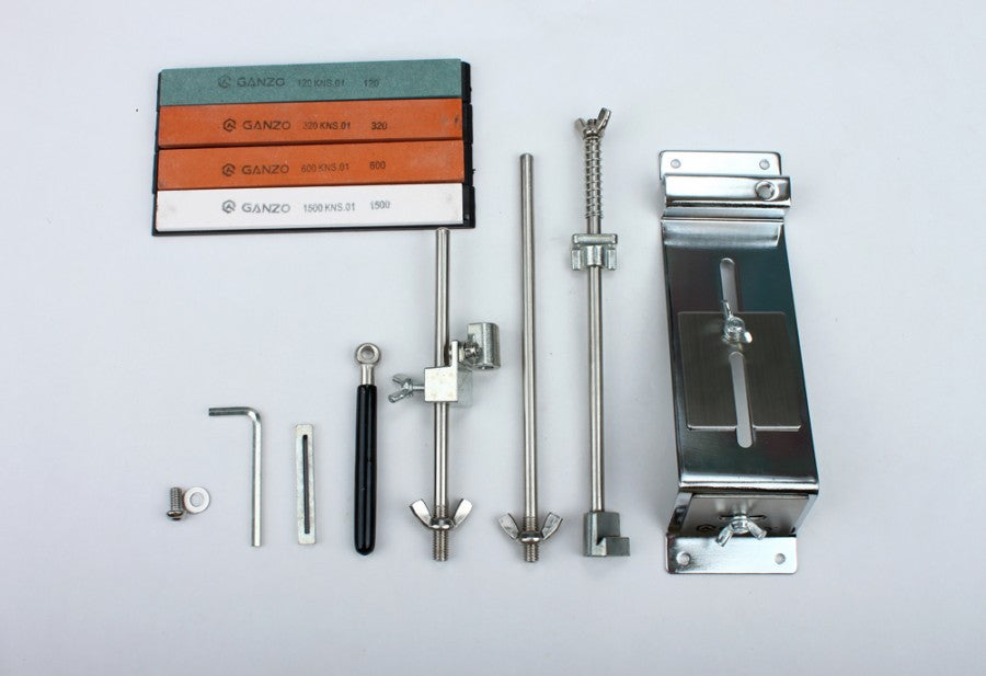 Set de afilado TOUCH PRO STEEL con 4 piedras cerámicas y varilla guía