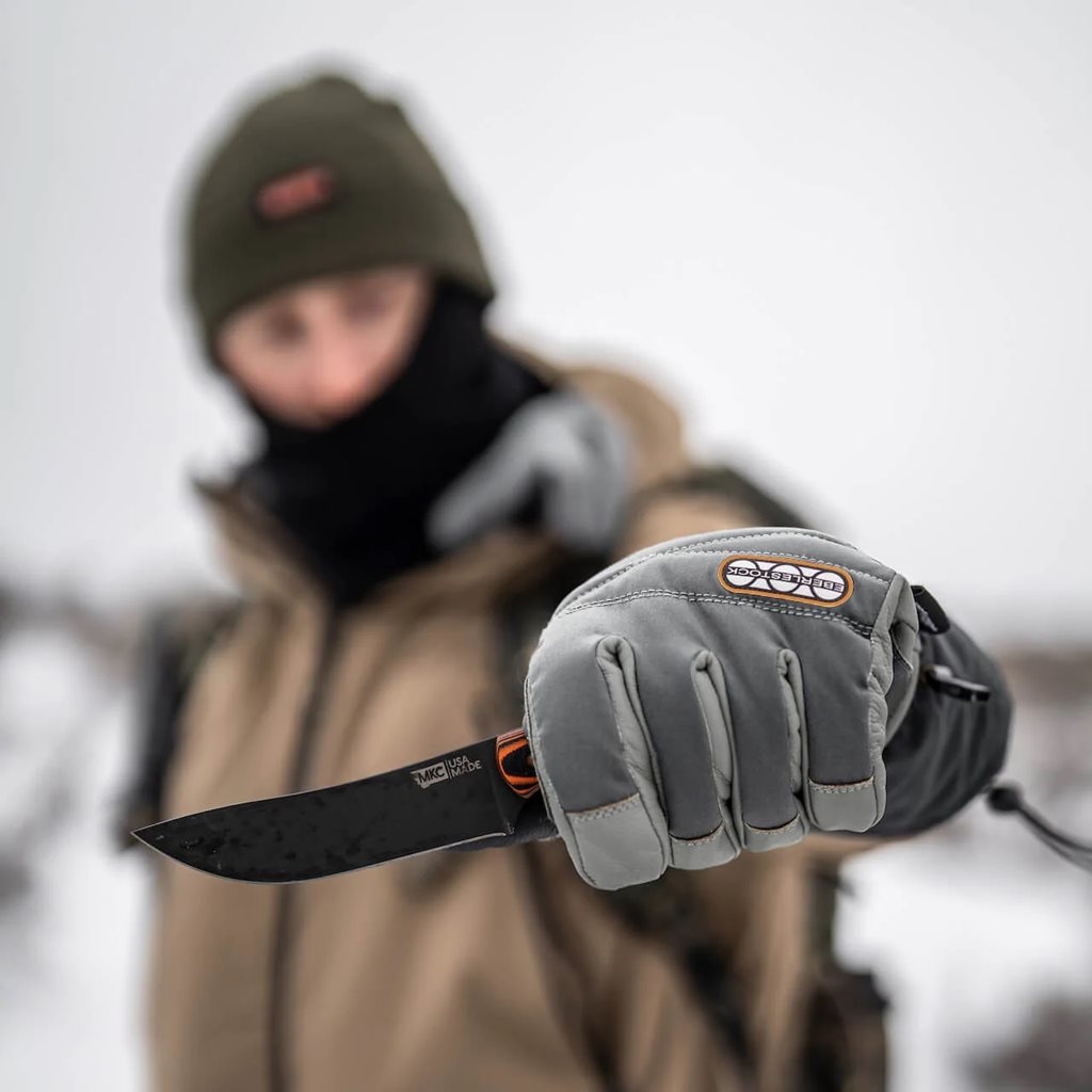 Guantes WINTER acolchados color gunmetal, vista frontal