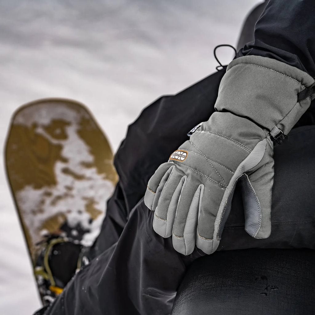 Guantes WINTER acolchados color gunmetal, vista frontal