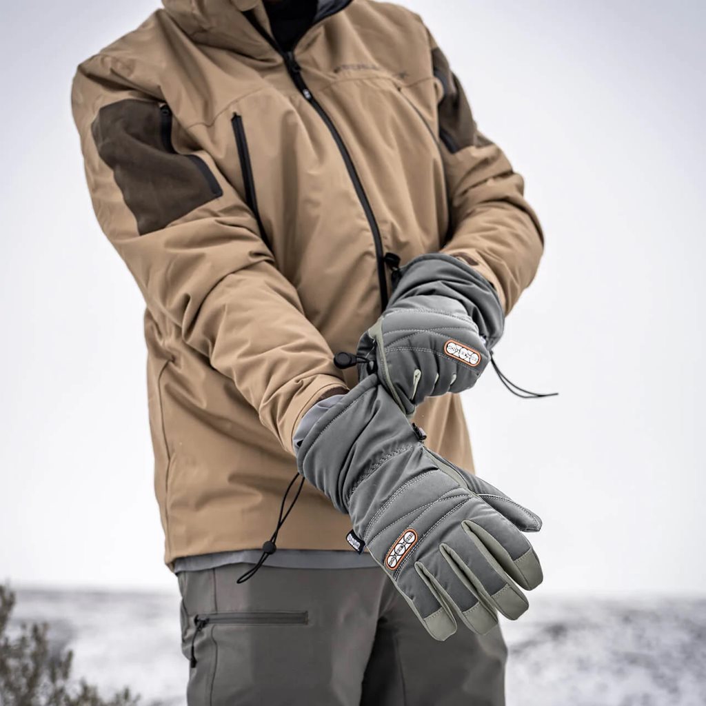 Guantes WINTER acolchados color gunmetal, vista frontal
