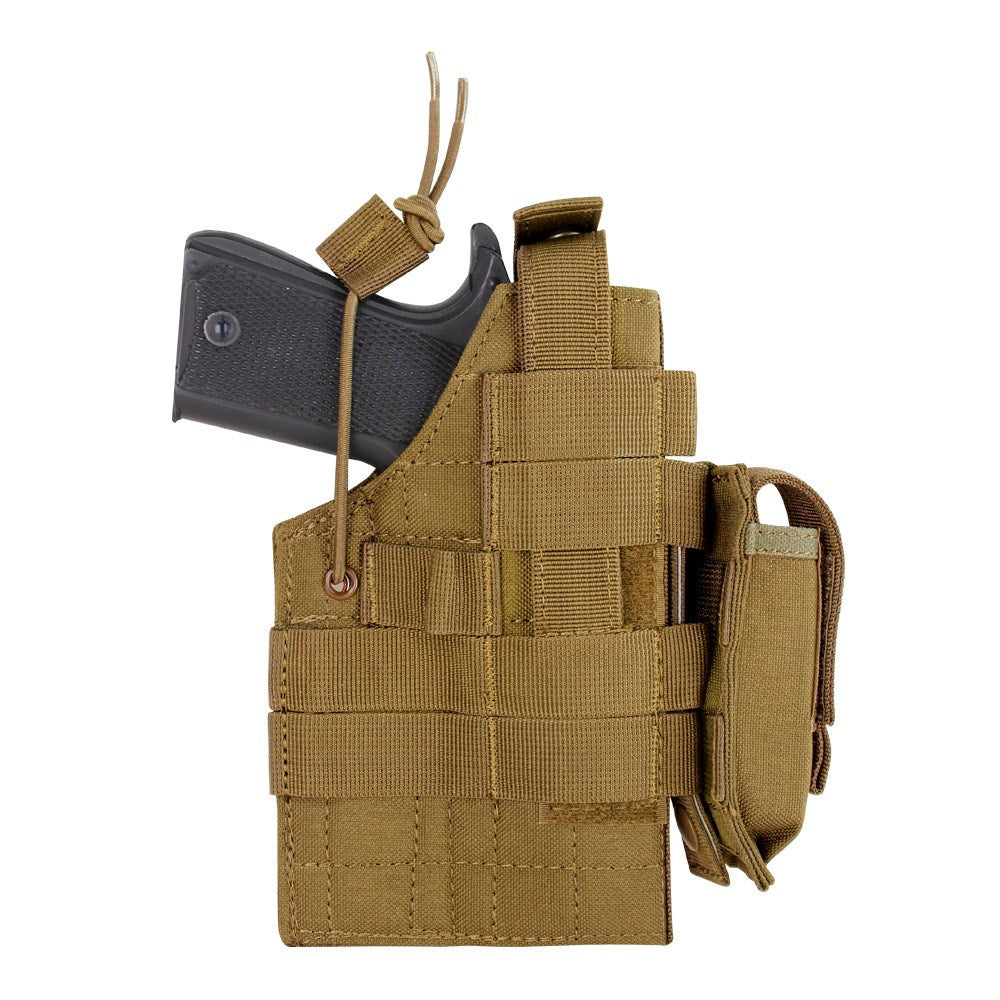 Funda pistola 1911 MOLLE ambidiestra verde con correa y funda para cargador