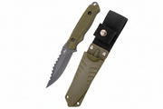 H0061 CUCHILLO TACTICO FUNDA ABS VERDE - Espadas y Más