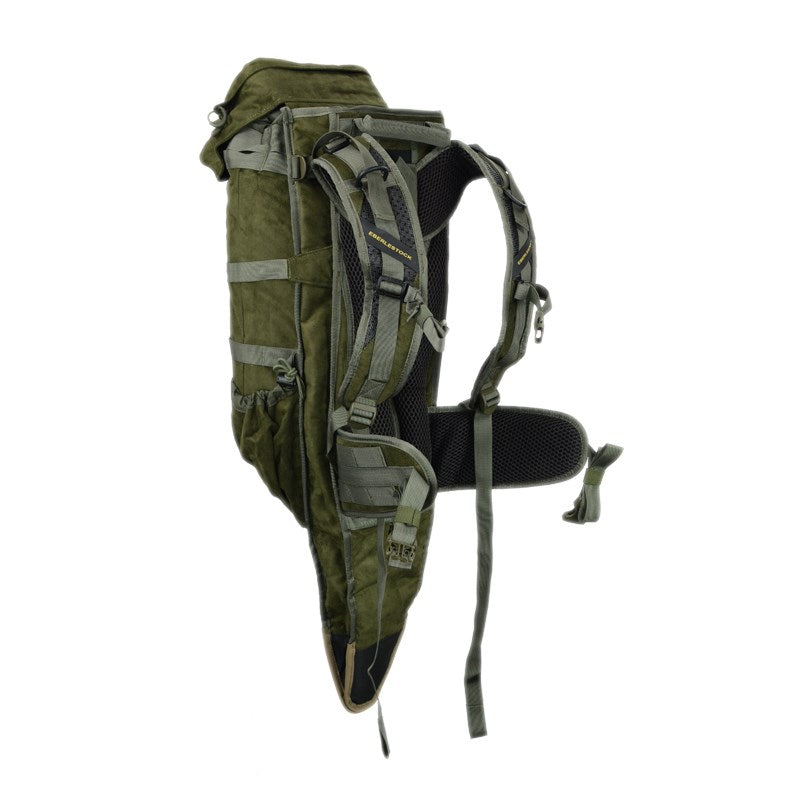 Mochila H2 Gunrunner en color loden verde, diseño minimalista orientada a caza y tiro