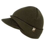 Gorro JEEP tejido verde con visera, 100 % acrílico