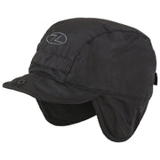 Gorro MOUNTAIN impermeable negro con forro microfleece y cobertura para orejas