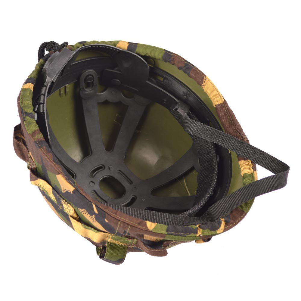 Casco plástico estilo US con camuflaje DPM, ajustable 53-60 cm
