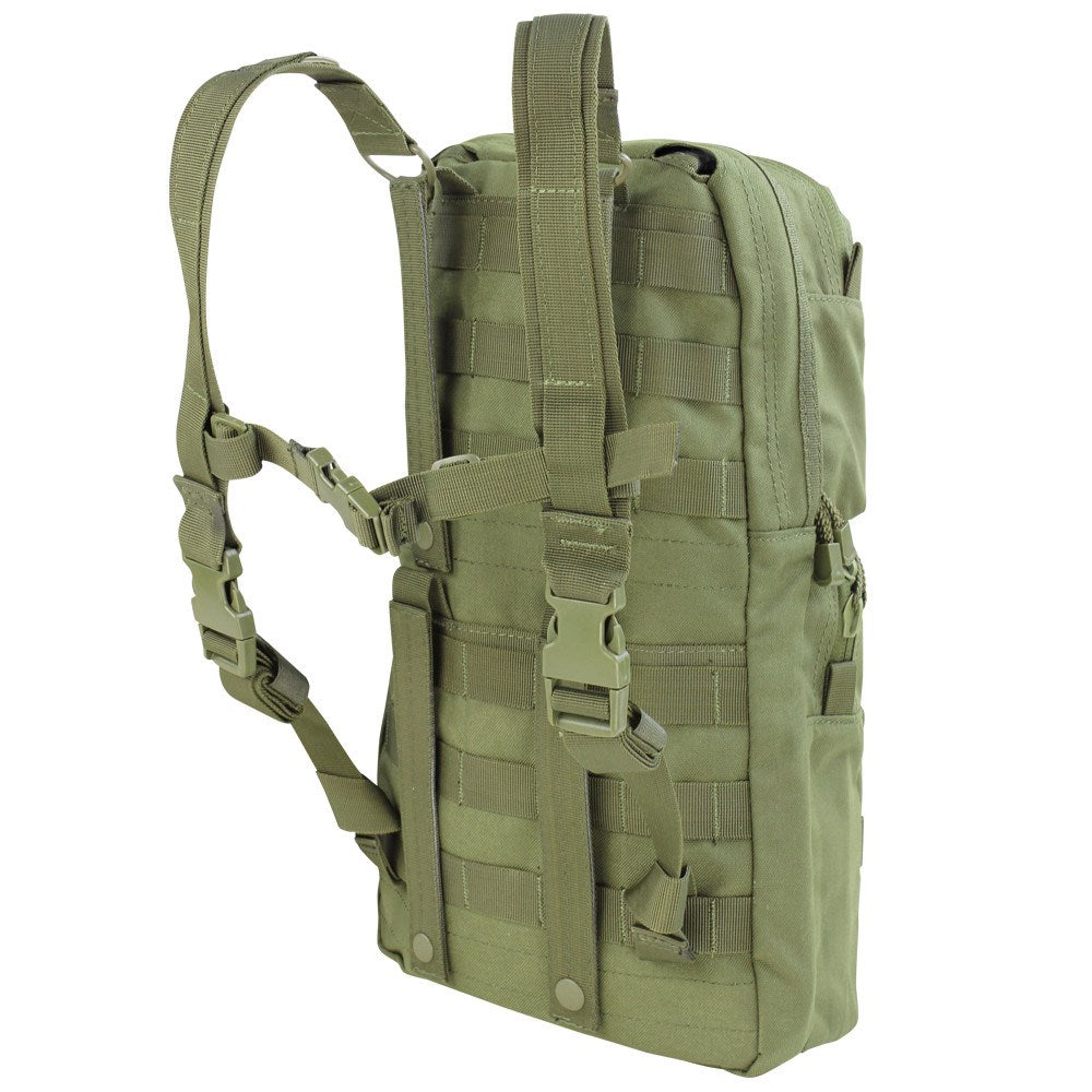 Bolsa de hidratación MOLLE II verde con depósito 2,5L