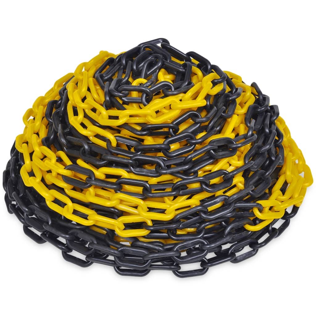 Cadena de plastico 10 mm 25 m negro-amarillo HDC000-285-300
