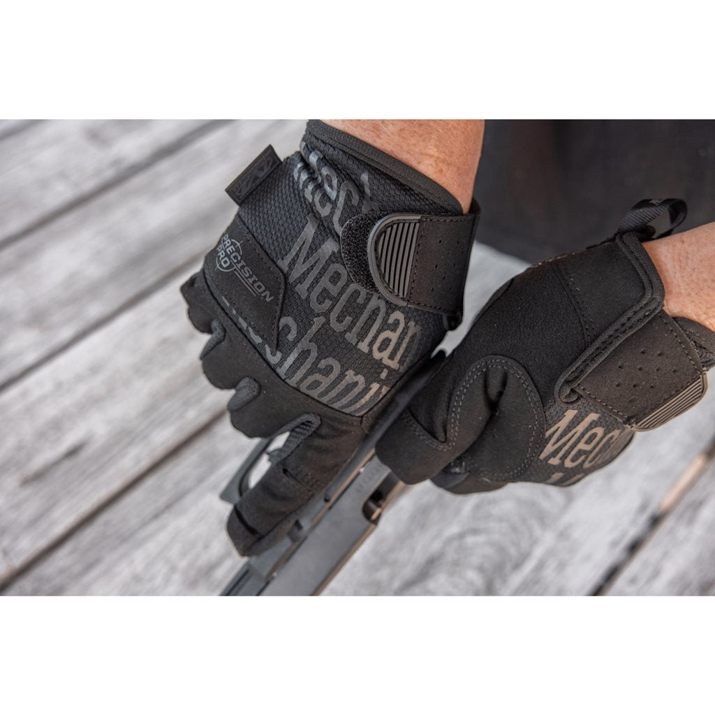 Guantes de tiro PRECISION PRO negros, vista de la palma con patrón Padlock™