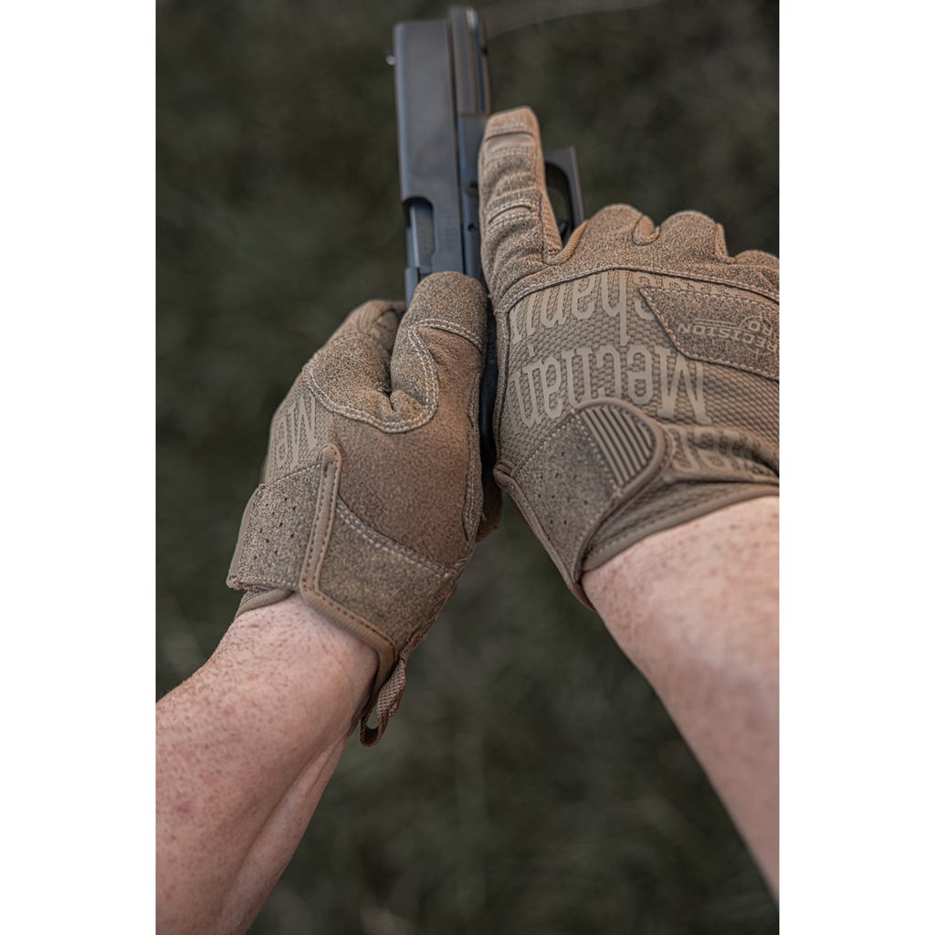 Guantes de tiro PRECISION PRO High-Dexterity color coyote, vista de palma con patrón Padlock™