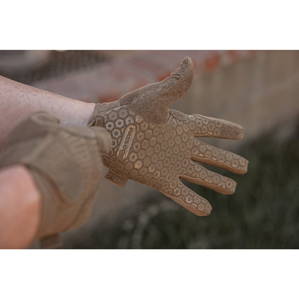 Guantes de tiro PRECISION PRO High-Dexterity color coyote, vista de palma con patrón Padlock™