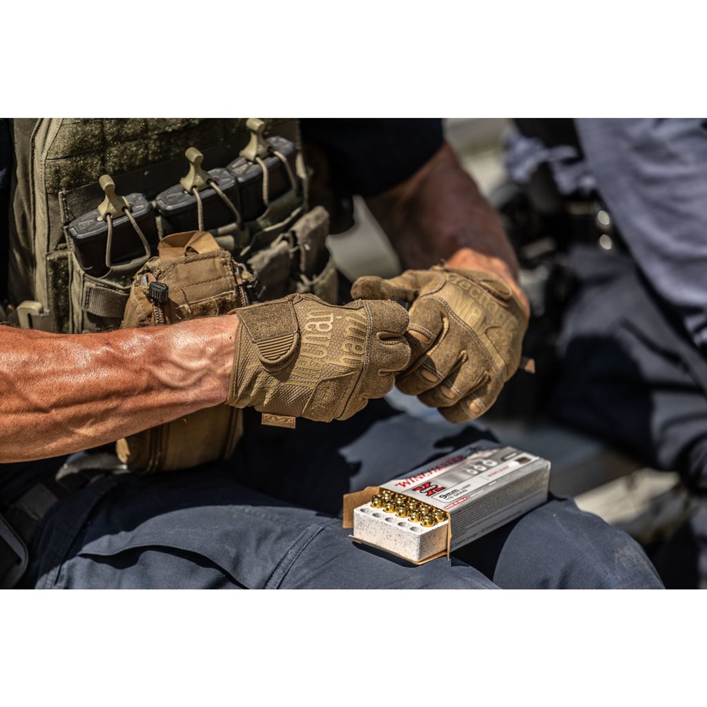 Guantes de tiro PRECISION PRO High-Dexterity color coyote, vista de palma con patrón Padlock™