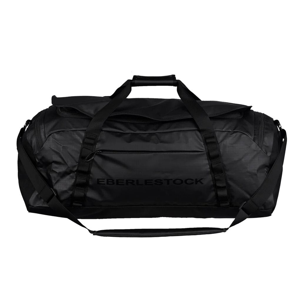 Bolsa de transporte HYLLUS 65 L negra impermeable en nylon 1000D y 500D rip-stop con recubrimiento TPU