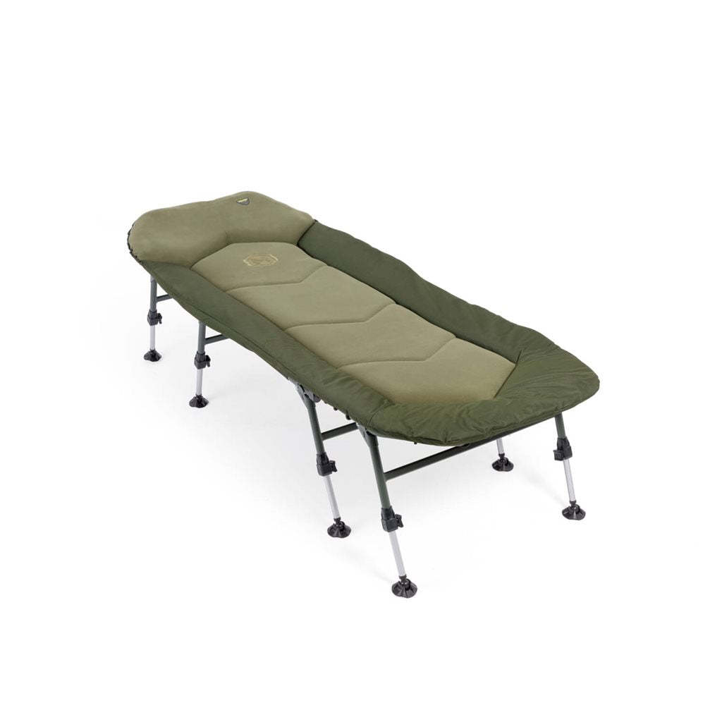 Cama de campaña Professional Hex 8 verde, colchón ampliado 205 x 82 cm