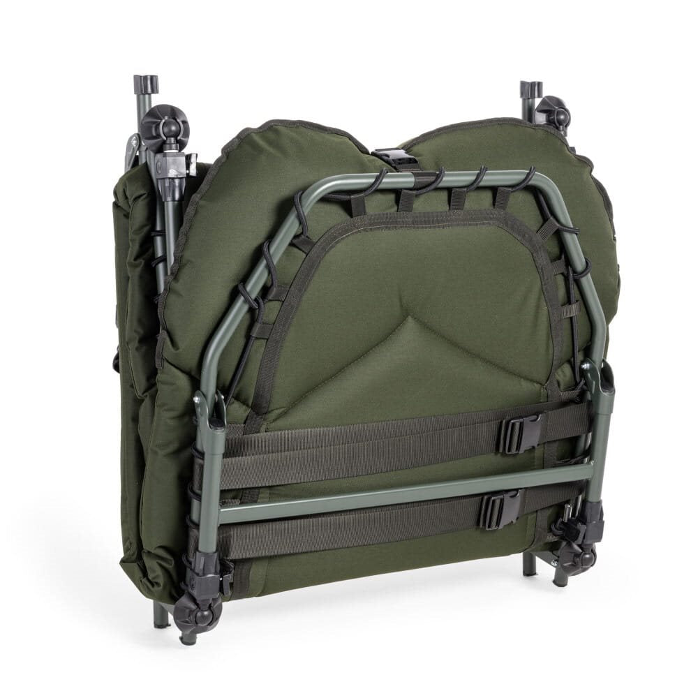Cama de campaña Professional Hex 8 verde, colchón ampliado 205 x 82 cm