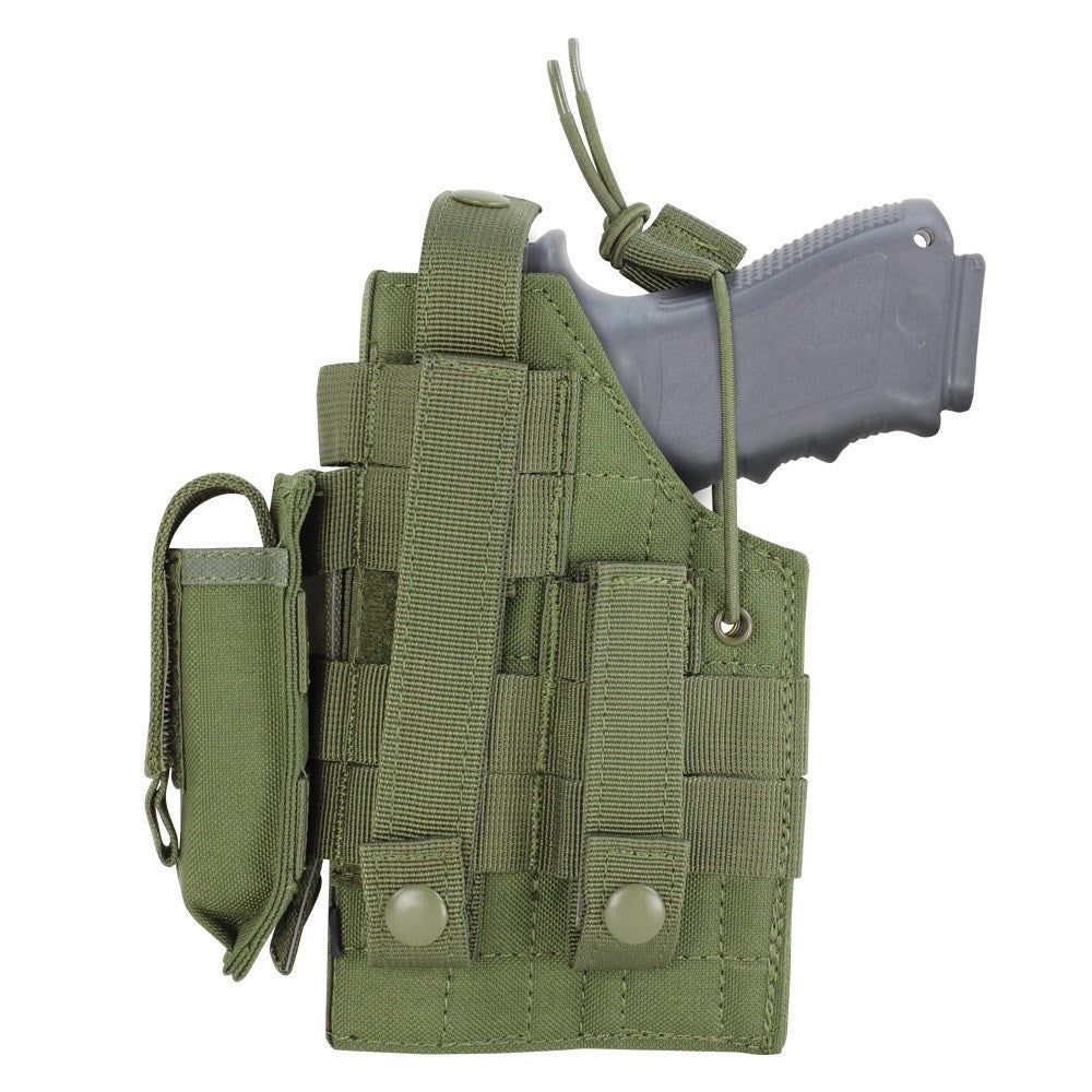Funda pistola MOLLE Glock reversible verde H-GLOCK, vista delantera