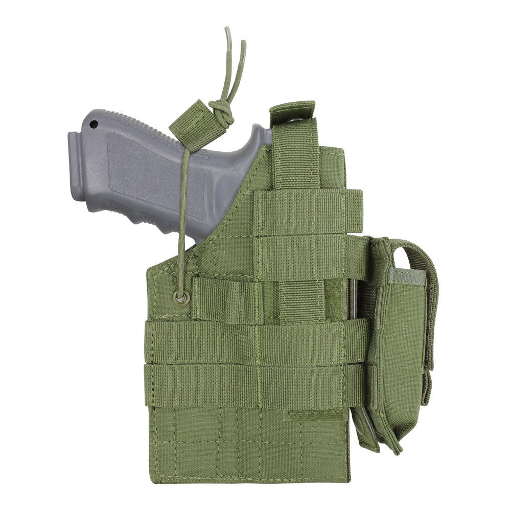 Funda pistola MOLLE Glock reversible verde H-GLOCK, vista delantera