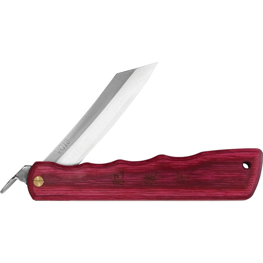 Navaja plegable WOODY VG10 con hoja VG-10 y mango de madera rojo