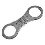 Esposas articuladas policiales de acero inoxidable con bisagra limitada a 180° y doble bloqueo
