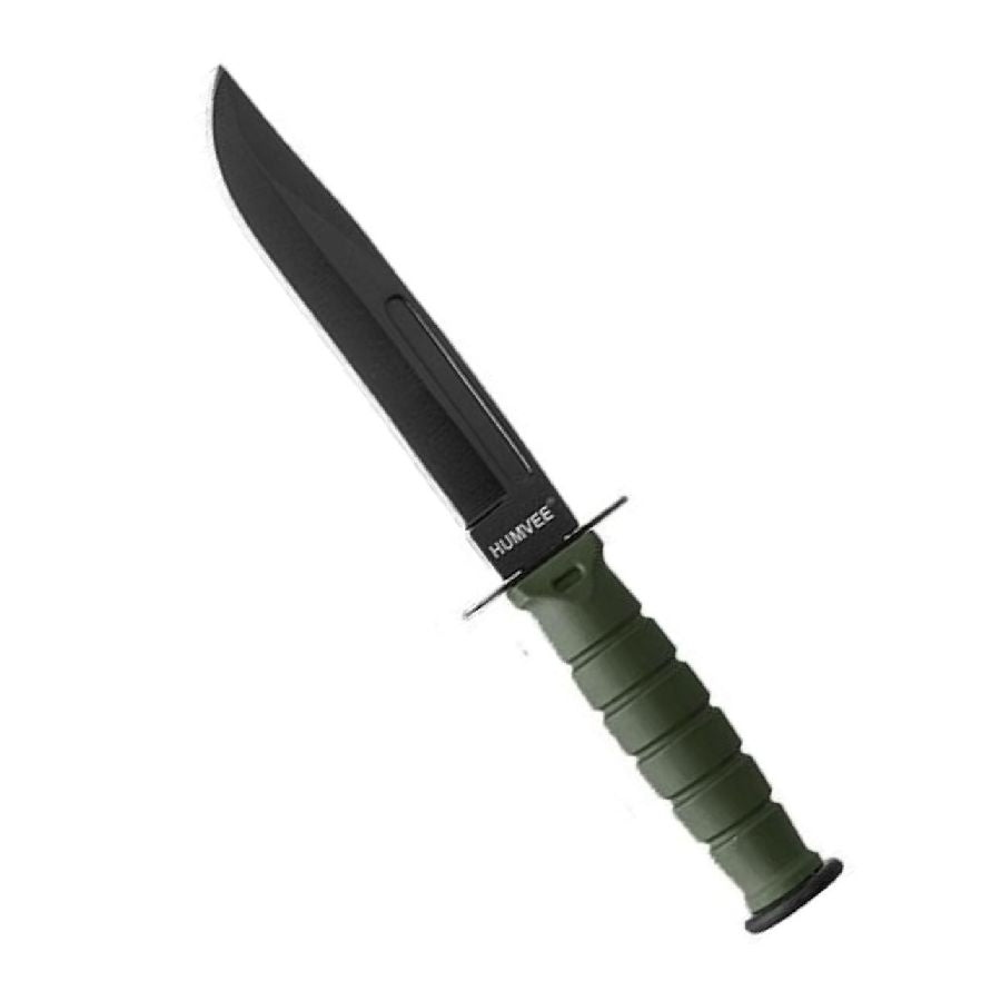 Cuchillo HUMVEE MINI USMC negro con funda plastica y cadena