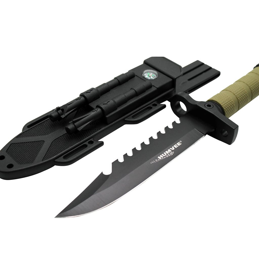 Cuchillo NEXT GEN hoja fija TAN con funda y accesorios survival