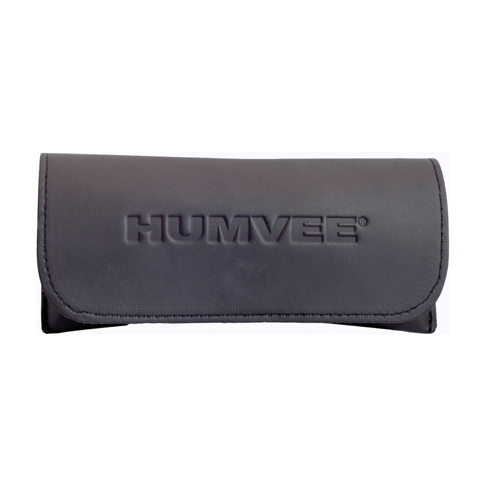 Gafas de sol polarizadas HUMVEE 52 mm negras con funda de cuero negro Humvee®