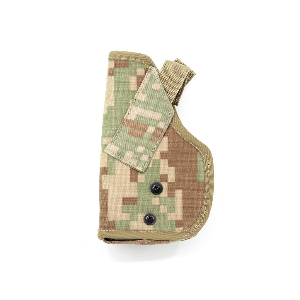 Funda OSSR para pistola CZ 82 con unión UNI vz.07 en camuflaje Digital Desierto, modelo zurdo