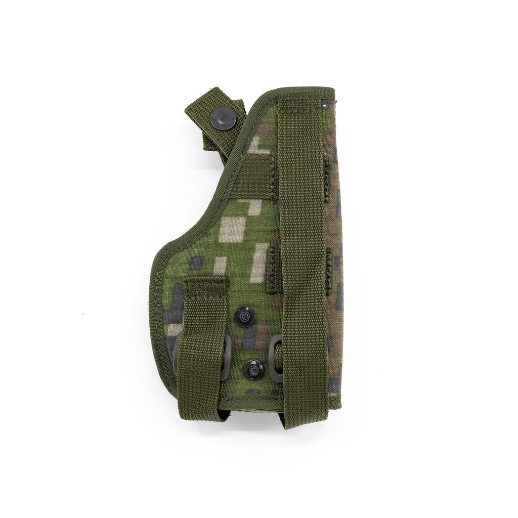 Funda OSSR para pistola CZ 82 con unión UNI vz.07 en camuflaje Digital Desierto, modelo zurdo