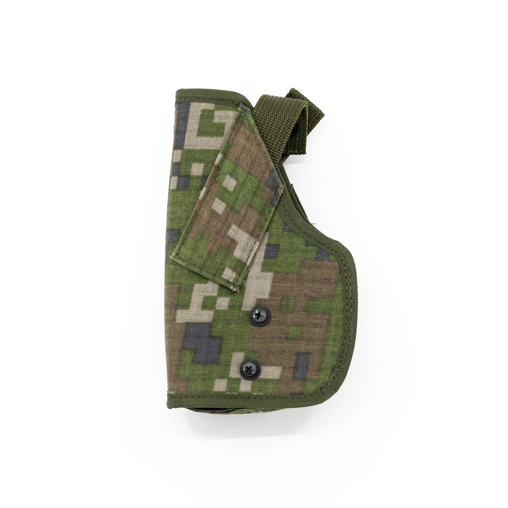 Funda OSSR para pistola CZ 82 con unión UNI vz.07 en camuflaje Digital Desierto, modelo zurdo