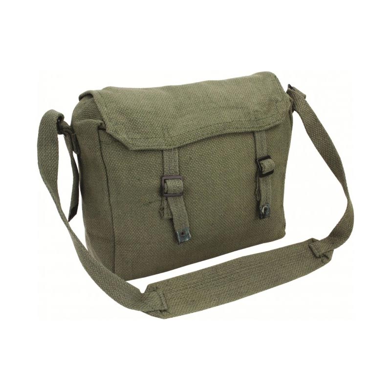 Bolsa bandolera Webbing Haversack 45 l beige de lona lavada con diseño clásico