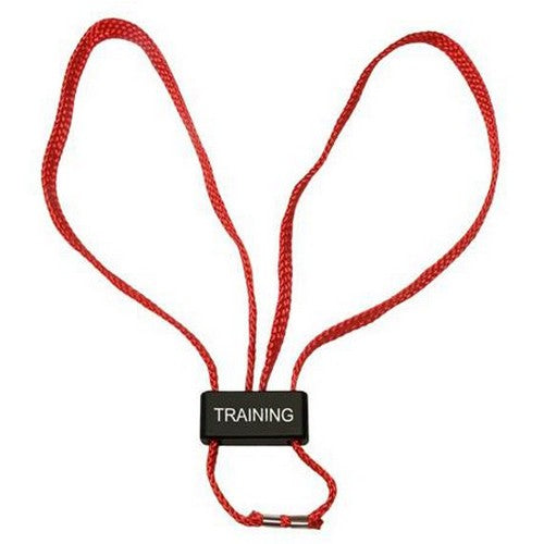 Esposas de entrenamiento HT-01-T textil rojo, set desechable de 5 unidades