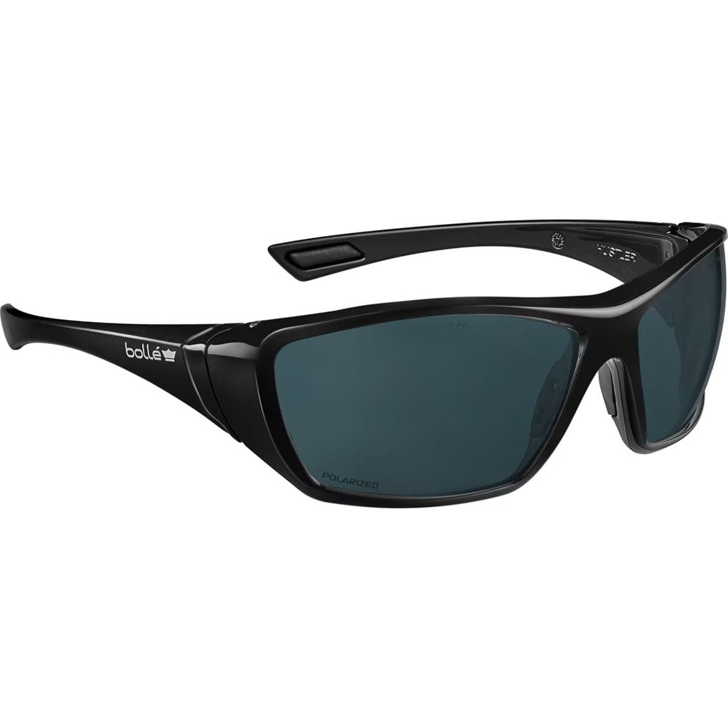 Gafas tácticas BOLLE HUSTLER polarizadas negras con funda de microfibra