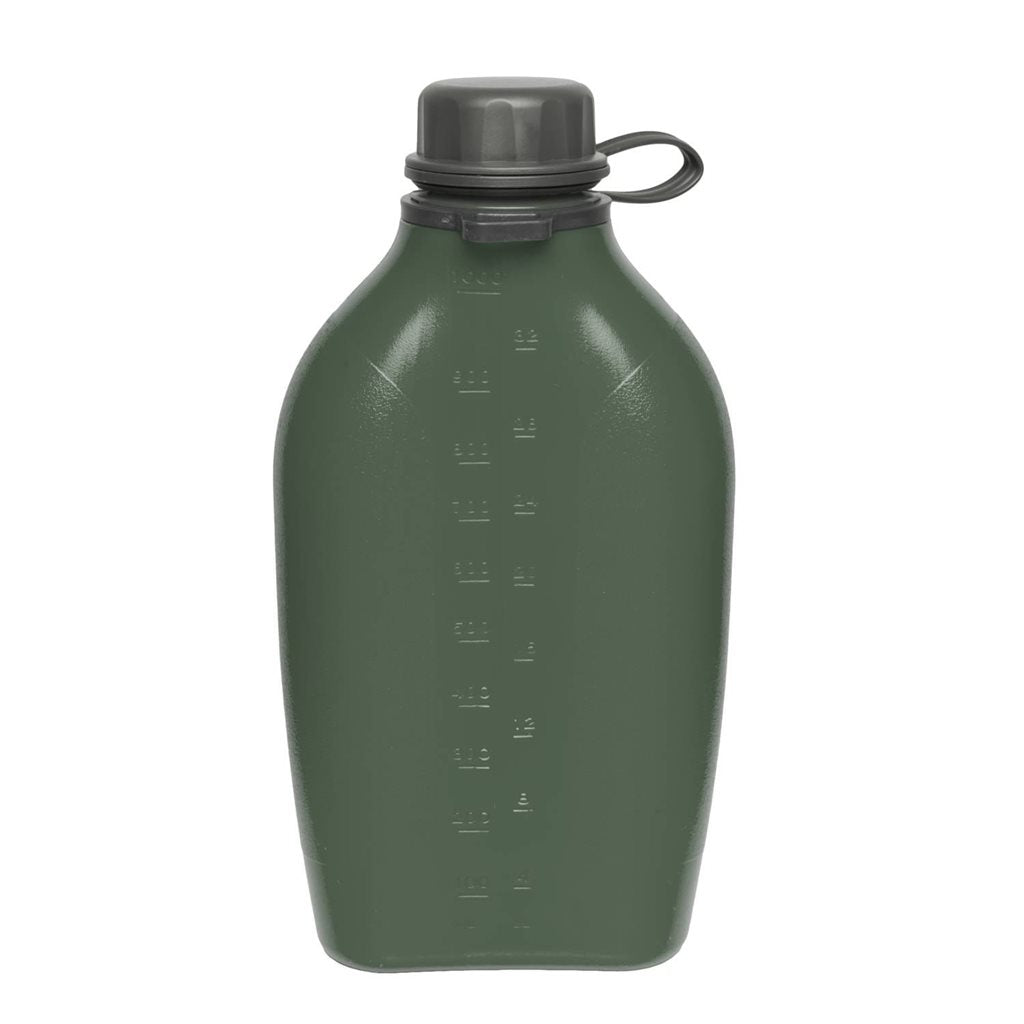 Cantimplora EXPLORER 1l con mosquetón y tapa verde