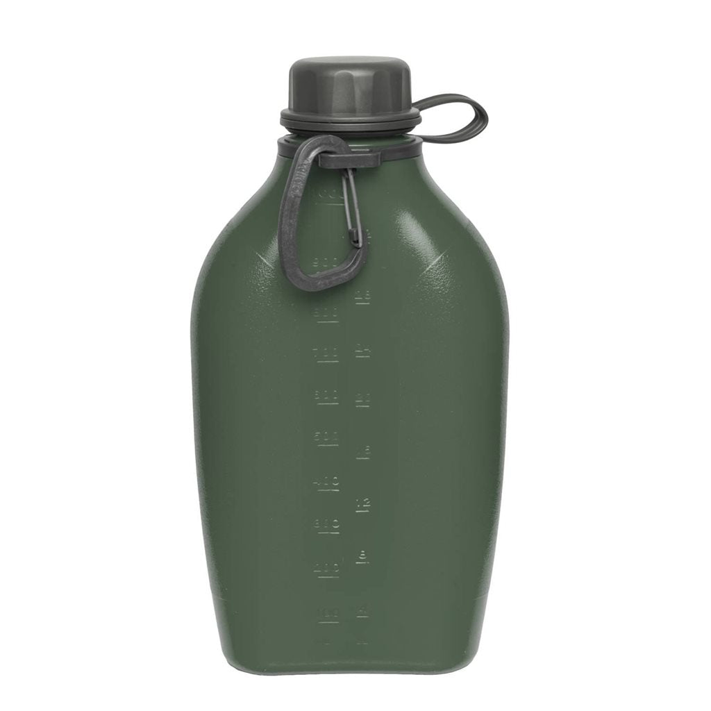 Cantimplora EXPLORER 1l con mosquetón y tapa verde