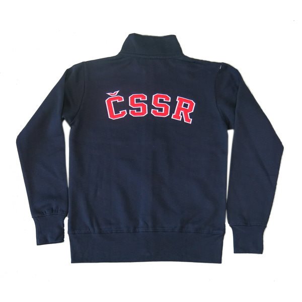 Sudadera retro ČSSR con emblema, sin capucha, costuras reforzadas y rib en puños y cintura