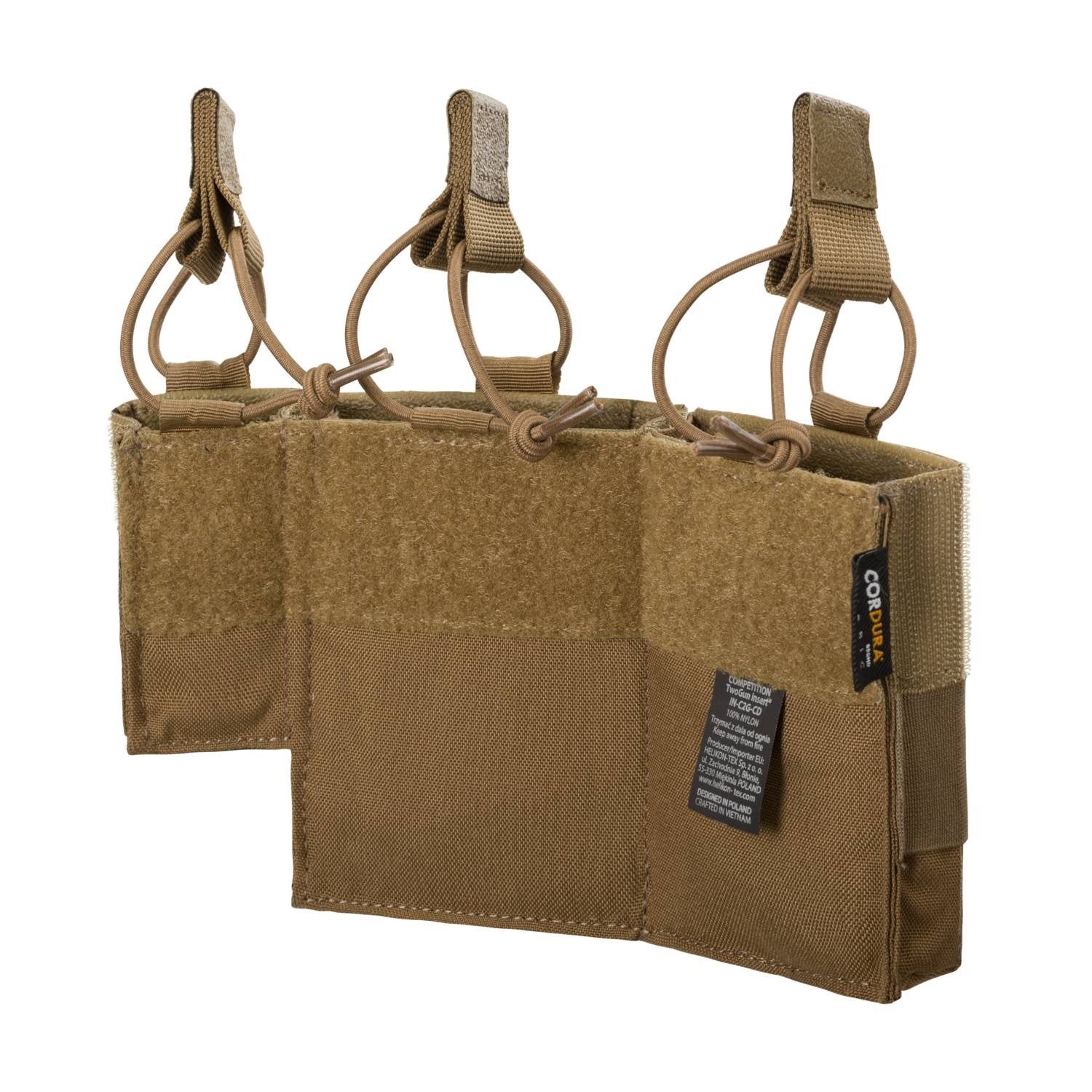 Bolsa COMPETITION TWOGUN combinada COYOTE para dos cargadores .308 y un cargador de pistola, diseñada para chaleco