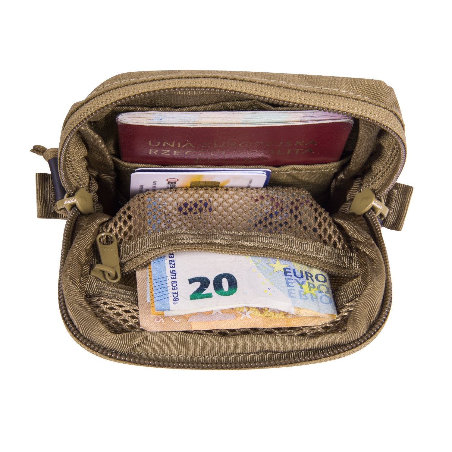 Funda para documentos INSERT® negra HELIKON con velcro y cremallera bidireccional
