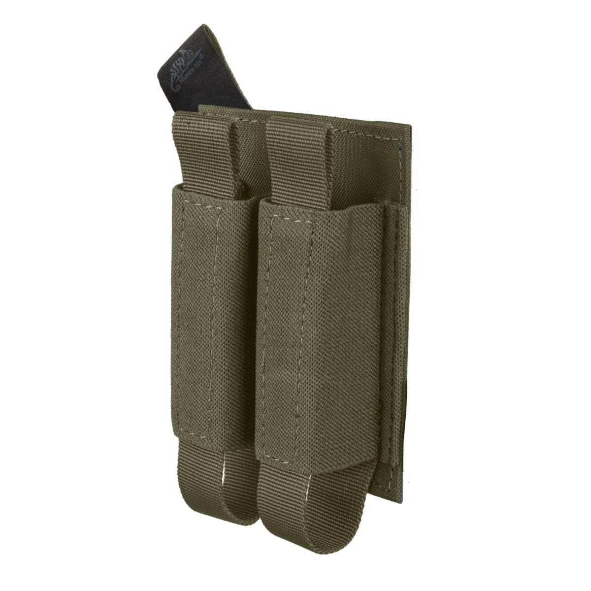 Inserto elástico para dos cargadores de pistola, negro, HELIKON-TEX