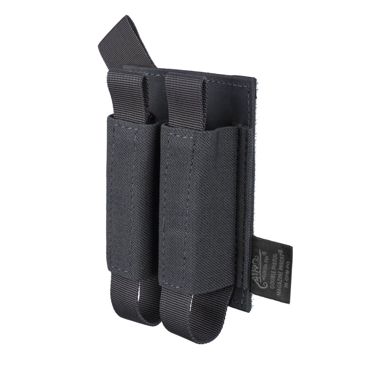 Inserto elástico para dos cargadores de pistola, negro, HELIKON-TEX