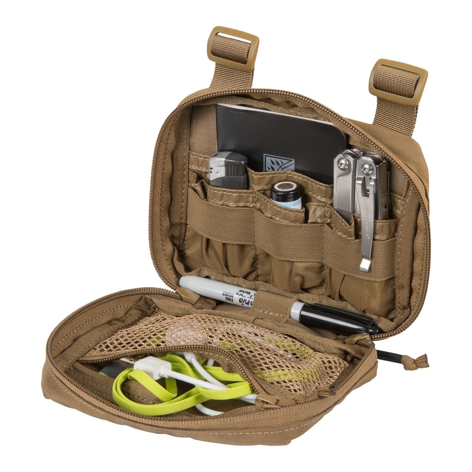 Funda EDC Insert Medium Cordura Coyote con panel VELCRO trasero
